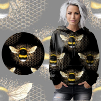 French Terry Sweatstoff Eigenproduktion: Bumblebees